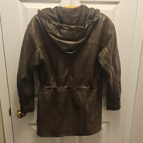 VINTAGE Danier Dark Brown Leather Jacket - Picture 6 of 12